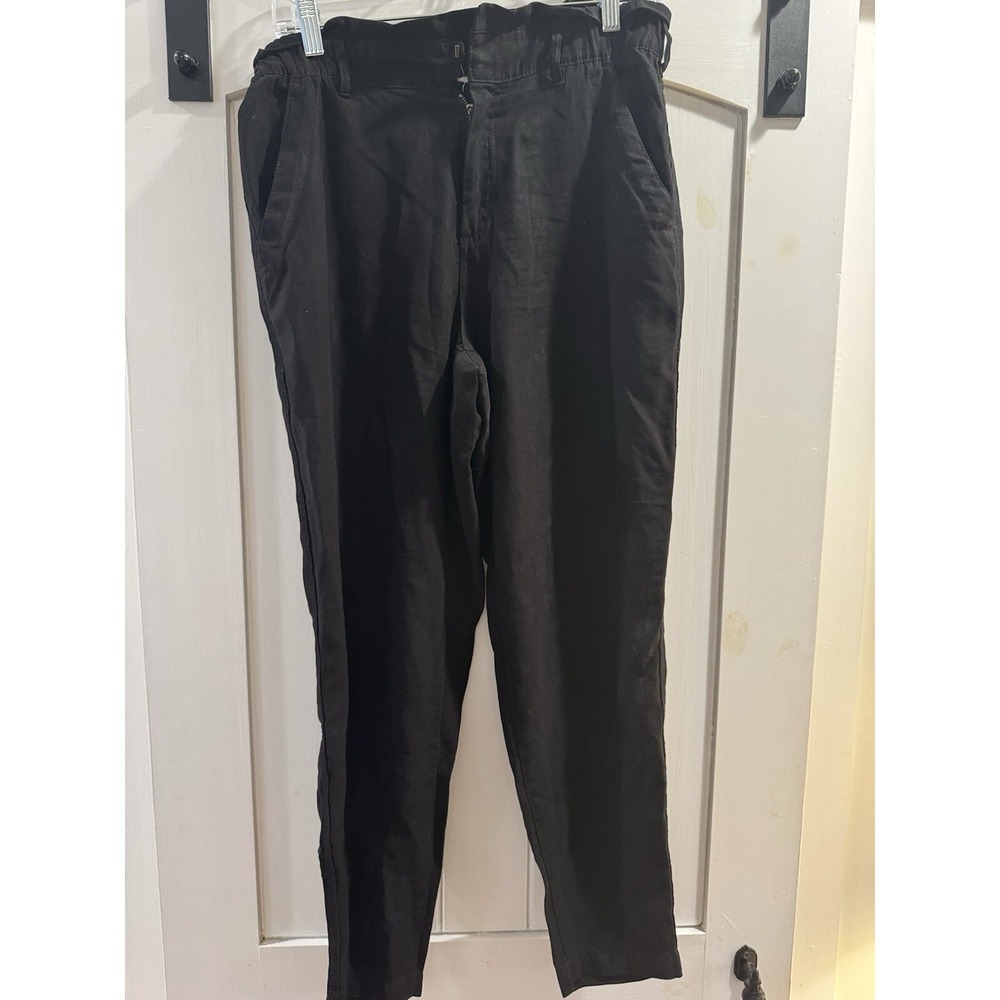 Old Navy Womens Pants Size Large  Work Career Elastic Waist Pockets Straight Leg